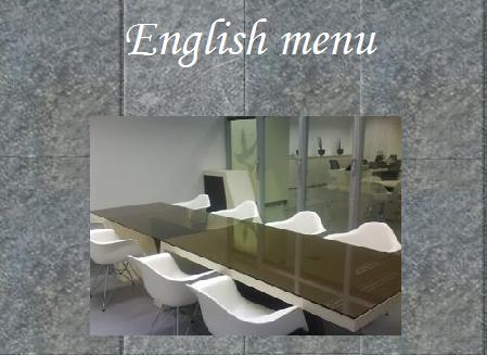 English menu about our cleaning services